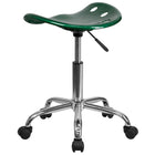 Flash Furniture – Tabouret brillant avec siège de type tracteur, 25,75 po, vert (LF214AGN)-Construction en polymère haute densité