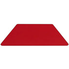 Flash Furniture – Table d’activités, trapèze, 24 x 48 po, stratifié haute pression 1,25 po, pattes standards réglables, rouge-Forme : Trapézoïde