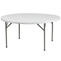 Flash Furniture – Table pliante de 60 pouces de diamètre, blanc granit (DADYCZ154GW)-Table commerciale prête à l'emploi