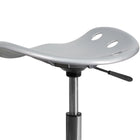 Flash Furniture – Tabouret de couleur vive avec siège de type tracteur, 25,75 po, argenté (LF214ASILVER)-Siège pivotant