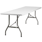 Flash Furniture – Table pliante de 96 po, blanc granite (RB3096)-Table commerciale prête à l'emploi