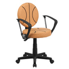 Flash Furniture – Fauteuil fonctionnel à motif de basketball, orange et noir-Modèle de piqûres Basket-ball orange et noir