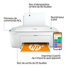 HP - Imprimante tout-en-un DeskJet 2734e avec 3 mois Instant Ink en Prime-Vitesse d'impression: Noir (ISO) : jusqu'à 7,5 ppm ; Couleur (ISO) : jusqu'à 5,5 ppm ; Premiere page imprimee en noir : Aussi vite que 15 s ; Couleur de la premiere page : 19 secondes seulement