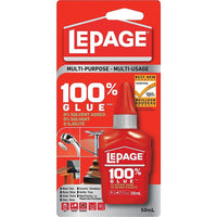 LePageMD – Colle à 100 %, 50 ml-Multiusage, elle est idéale pour le bois, le métal, l’acier, la pierre, la céramique, le verre, le plastique et le tissu