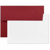 JAM Paper - Ensemble de papeterie 25 cartes blanches et 25 enveloppes A2 - Rouge foncé - lot de 25- Couleur: Rouge Foncé