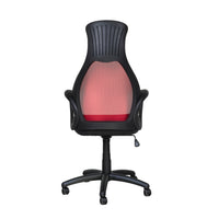 Brassex - Chaise de bureau executif Sergio, noir/rouge-Chaise de bureau Abbott