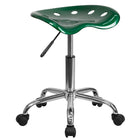 Flash Furniture – Tabouret brillant avec siège de type tracteur, 25,75 po, vert (LF214AGN)-Finition verte