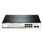 D-Link Commutateur intelligent Gigabit PoE à 10 ports DGS-1210-10P avec 2 ports combinés SFP-PoE sur 8 des 10 ports Gigabit, offrant jusquââ‚¬â„¢à 78 W de bilan énergétique