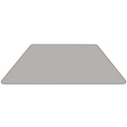 Flash Furniture – Table d’activités, trapèze, 24 x 48 po, stratifié haute pression 1,25 po, pattes standards réglables, gris-Forme : Trapézoïde