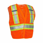 Forcefield - 5 points de déchirure de 5 points HI Vis Vest de sécurité de la route - L / X - Orange-Orange, maille de polyester