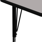 Flash Furniture – Table d’activités, rectangle, 24 x 60 po, stratifié haute pression 1,25 po, pattes standards réglables, gris-Dimensions : 21 1/4 à 30 1/4 haut. x 24 larg. x 60 prof. (po)