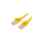 StarTech  Câble de raccordement anti-accrochage 45PATCH3YL de catégorie 5e, 3 pi, jaune-Connecteur mâle RJ-45 aux deux extrémités pour une connectivité réseau fiable