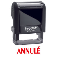 Trodat - Timbre Printy ''Annulé'' encre rouge auto-encreur 4911-Contenu en plastique recyclé postconsommation de jusqu'à 65 %