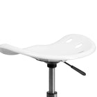 Flash Furniture – Tabouret brillant avec siège de type tracteur, 25,75 po, blanc (LF214AWHITE)-Siège pivotant