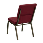 Flash Furniture – Chaise d’église emp. Hercules, 18,5 po de large, siège de 4,25 po d’épaisseur, bourgogne, cadre doré, p/40-Pochette à dossier pour le rangement de livres