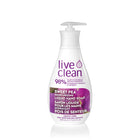 Live Clean - Savon liquide régénérateur, 500 ml, Pois de senteur (32113)-Savon liquide hydratant pour les mains au parfum Pois de senteur - le mélange parfait d'eau pure, de vitamines A et E, de panthénol et d'extraits botaniques certifiés biologiques