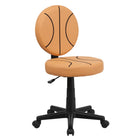 Flash Furniture – Chaise fonctionnelle à motif de basketball, orange et noir-Modèle de piqûres Basket-ball orange et noir