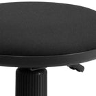 Flash Furniture – Tabouret ergonomique avec repose-pieds circulaire, noir-Rembourrage en tissu noir