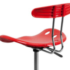 Flash Furniture – Chaise de travail LF214-RED, rouge-Réglage pneumatique de la hauteur du siège