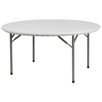 Flash Furniture – Table pliante de 60 pouces de diamètre, blanc granit (RB60R)-Table commerciale prête à l'emploi