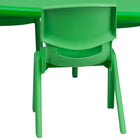 Flash Furniture – Ensemble avec table d’activités rectangulaire réglable de 24 x 48 po et 6 chaises d’école empilables, vert-Couleur verte primaire