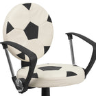 Flash Furniture – Fauteuil fonctionnel à motif de soccer, noir et blanc-Mousse ignifuge CA117