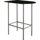 Monarch Specialties - 2335 Bar Maison - Pub - 36" Rectangulaire - Petit - Cuisine - Métal - Noir-Cette table de bar gagne-place est dotée de pattes tubulaires élégantes et d'une surface argentée de style tendance qui rehaussera l'allure contemporaine de votre décor décontracté