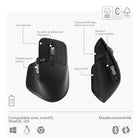 Logitech - MX Keys S Combo - Clavier et Souris Sans Fil Performants avec Repose Poignet-Clavier Bluetooth Multi-Dispositifs, Multi-OS : Associez jusqu'à 3 appareils sur différents système OS (Windows, macOS, Linux) via Bluetooth Low Energy ou le récepteur Logi Bolt USB inclus .
