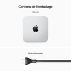 Apple - Mac mini - M2 - 8 Go - 256 Go SSD - Argent-Connectivité : Wi-Fi 6E (802.11ax), Bluetooth 5.3, Ethernet Gigabit 10/100/1000BASE-T (connecteur RJ-45)