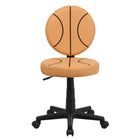 Flash Furniture – Chaise fonctionnelle à motif de basketball, orange et noir-Chaise de travail inspirée par le sport