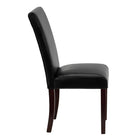 Flash Furniture – Chaise à revêtement de cuir Parsons, noir-Élégante couture à panneau doublée