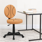 Flash Furniture – Chaise fonctionnelle à motif de basketball, orange et noir-Réglage pneumatique de la hauteur du siège