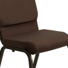 Flash Furniture – Chaise d’église emp. Hercules, 18,5 po de large, siège de 4,25 po d’épaisseur, brun, cadre doré, 40-Le siège en cascade favorise une bonne circulation sanguine