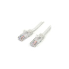 StarTech  Câble de raccordement anti-accrochage 45PATCH3WH de catégorie 5e, 3 pi, blanc-Doté d’un connecteur mâle RJ-45 aux deux extrémités pour faciliter la connectivité