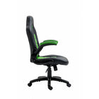 Brassex - Chaise de jeu Nasir, noir/vert-Base en nylon avec roulettes à double roue pour tapis offrant un support robuste avec une maniabilite facile