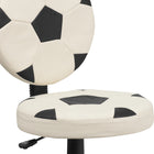 Flash Furniture – Chaise fonctionnelle à motif de soccer, noir et blanc-Mousse ignifuge CA117