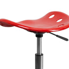 Flash Furniture – Tabouret brillant avec siège de type tracteur, 25,75 po, rouge (LF214ARED)-Réglage pneumatique de la hauteur du siège