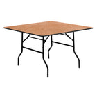 Flash Furniture – Table de banquet pliante de 48 po, brun (YTWFFT48SQ)-Table de banquet prête à l'emploi