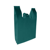 Reliabag - Réutilisables sacs pour t-shirts non tissés - 11 x 7 x 20 - Vert - Paquet de 25-Réutilisabilité : les sacs pour t-shirts non tissés sont conçus pour être réutilisables